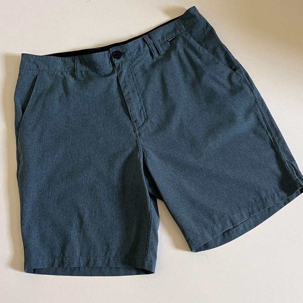 Hurley Dark Blue Flat Front Shorts